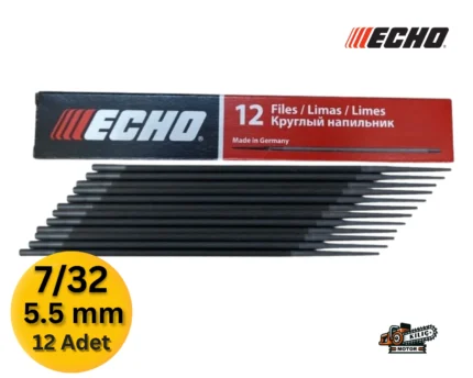 Echo 7/32 5.5 mm Motorlu Testere Zincir Bileme Eğe 12 Adet Kılıç Motor 2 (2)