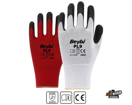 Beybi Genel İş Eldiveni İnşaat Sanayi Makine Bahçe Polyester Örme Lateks Eldiven 10 XL - 1 ÇİFT Kılıç Motor 7